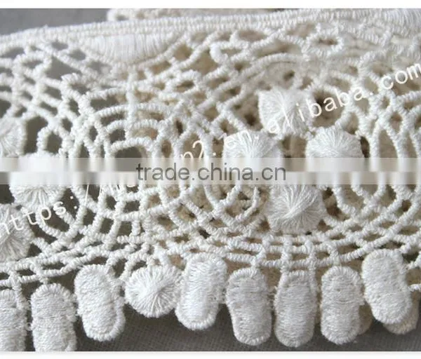 Newest Design 6.5cm Width Cotton Indian Saree Border Lace Trim Wholesale photo-5