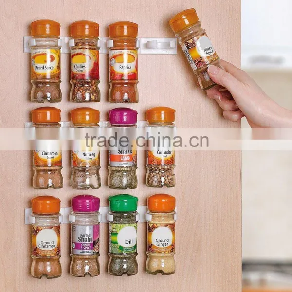 5 PCS/LOT Kitchen Rack Plastic Wall Spice Storage Rack photo-2