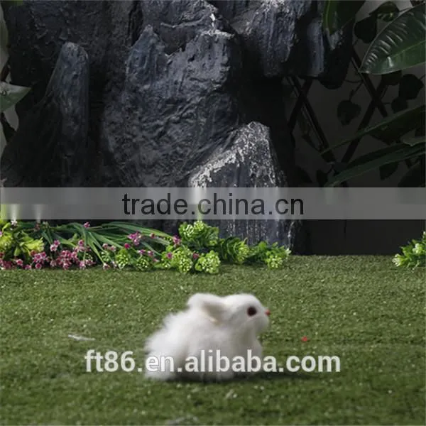 Plush Toy Animal Small White Animal Figures Artificial Animal Bunny photo-5