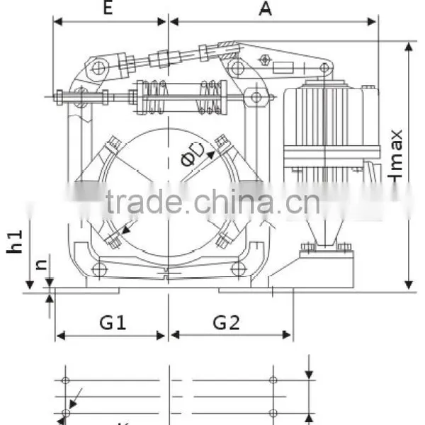Hottest Sale!!! Crane YW-P Series Electric Hydraulic Drum Brake photo-2