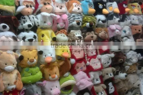 Customized Logo Husky Animal Plush Animal Head Hat photo-3