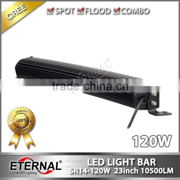 23" 120W Curved Light Bar Wrangler Cherokee SUV Offroad 4x4 Roof Light Bar Bumper Gill High Power Driving Headlight photo-3