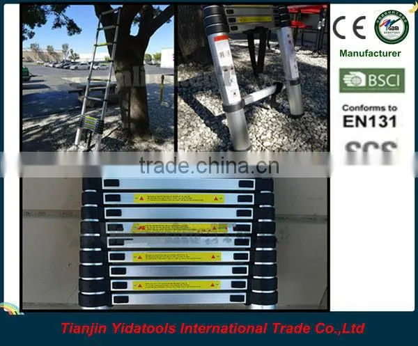 2m 7 Steps EN131 Extension Telescopic Aluminium Ladder photo-4
