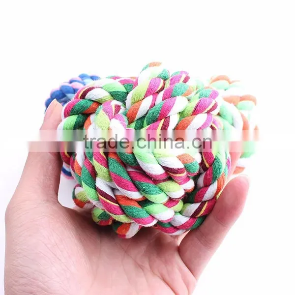 Pet Cotton Rope Toys Cotton Rope Woven Ball Large Size 8.5 cm photo-2