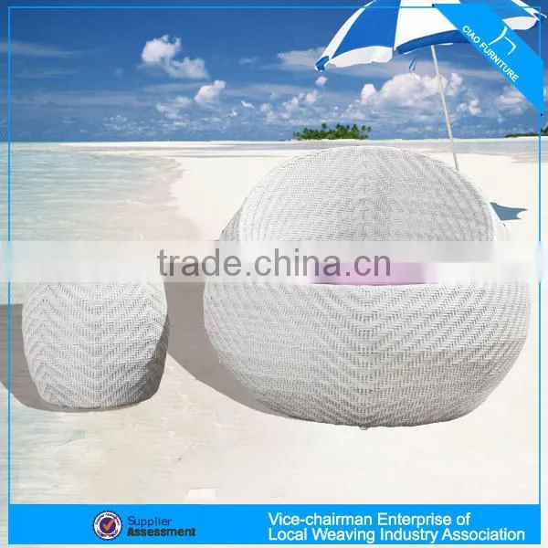 Leisure Garden Sunbed Wicker Beach Sun Bed photo-2