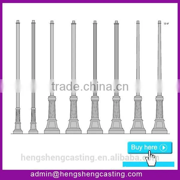 China Hot Sell Outdoor Antique Double Arm Street Light Pole photo-3