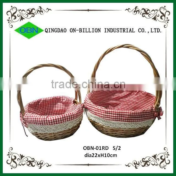 Lovely Decorated Willow Basket Flower Girl photo-4