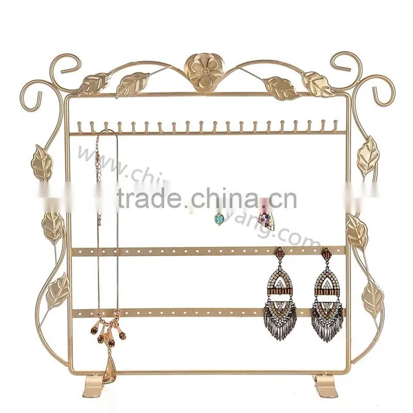 Metal Jewelry Display Stand Flower Earrings and Necklace Display photo-2