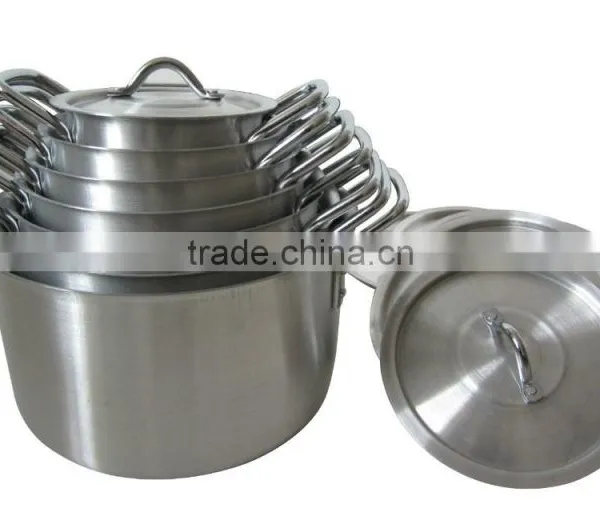 14pcs 16-28cm High Quality Satin Aluminum Multi Soup Stock Pot Set photo-2