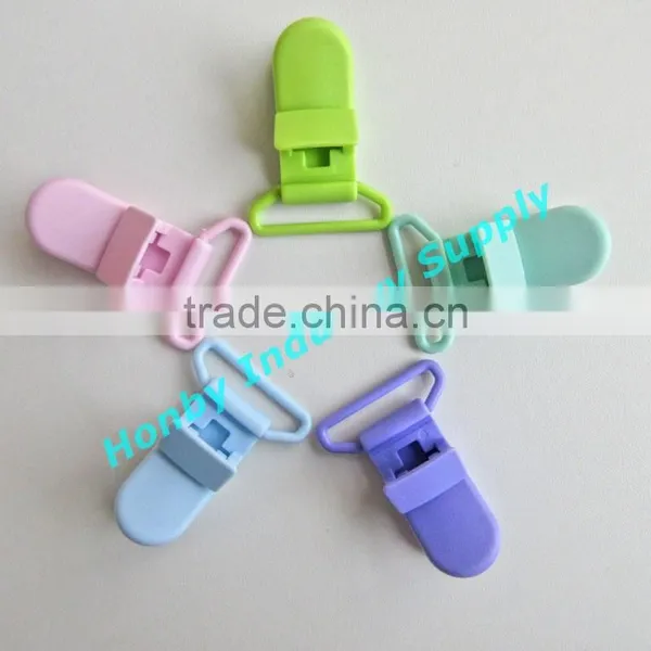 Baby Accessories Cute Color 20mm Safety Resin Baby Pacifier Clip For Holder photo-3