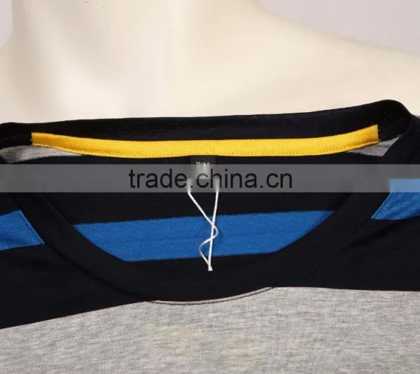 Mens Bulk Sale Plain Stripe Cotton t Shirt photo-6