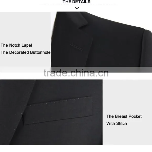 2016 Latest Design Mens Business Suit Dark Navy Suits photo-5