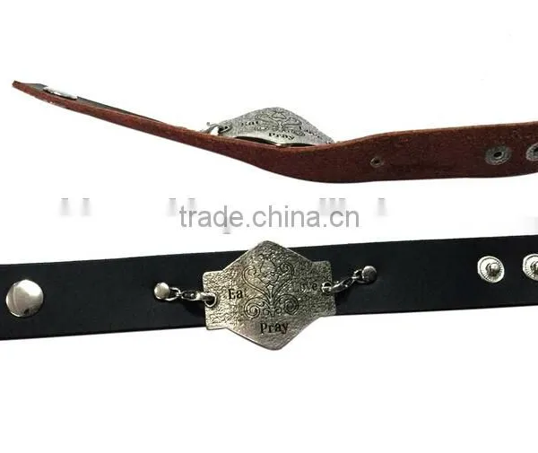 Personalized Leather Words Bracelet,custom Words Carved Bracelet,gift Friendship Wristbands photo-3