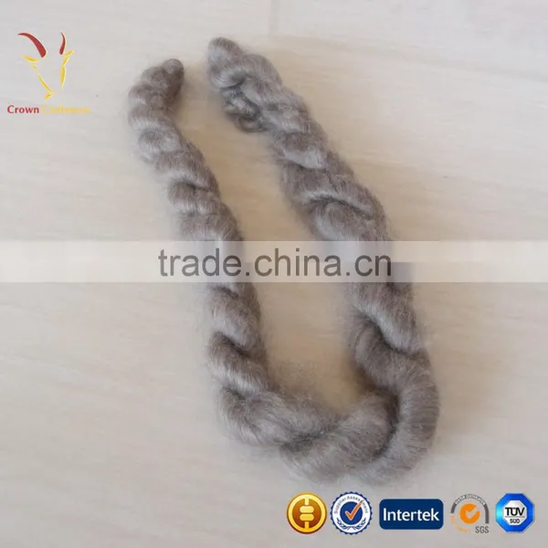 100% Pure White/LT Grey/Brown Dehaired Cashmere Tops 100% Cashmere Fabric photo-3