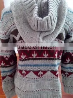 Pattern Knitted Coat&Wool Coat&Winter Clothes For Lady photo-6