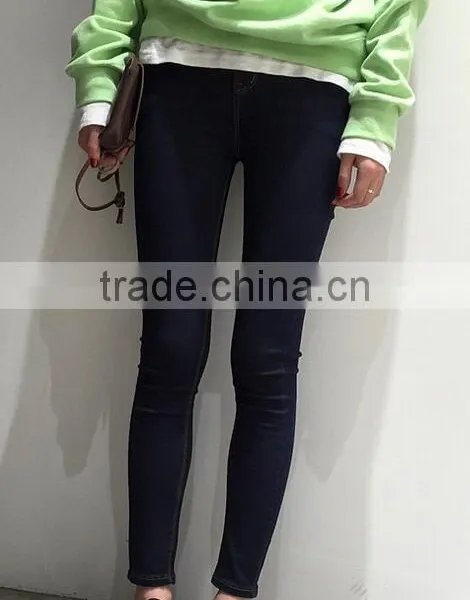 Runwaylover EY0627P Hot Sale 2017 Ladies Winter High Waist Denim Jeans photo-2