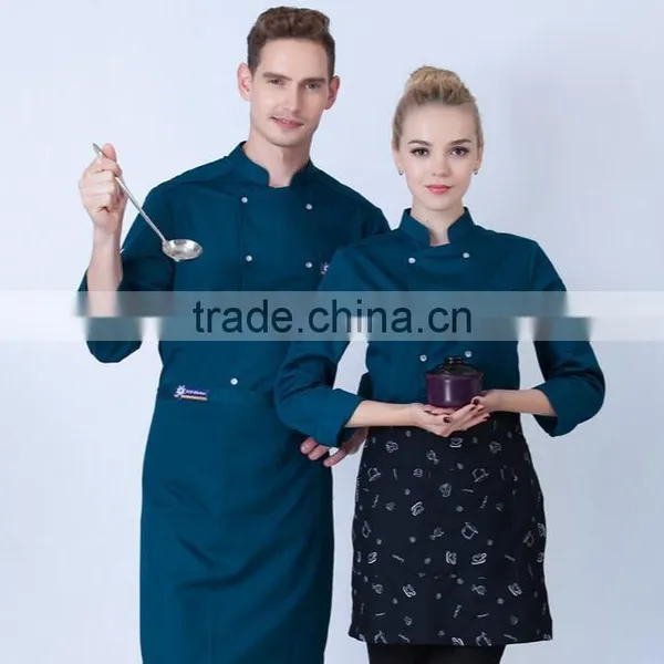 Custom Nice Design Hot Sale Factory Price Double Breasted Breathable Chef Jacket photo-2