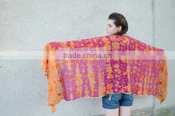 Large Hot Pink Summer Shawl, Sequin Shawl, Indian Shawl, Magenta Scarf, Embroidered Scarf, Crimson Shawl, Silk Scarves, Belly da photo-2