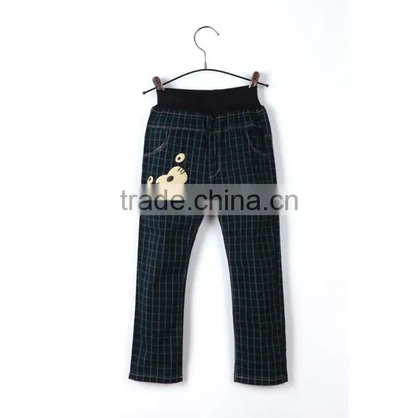 Fashion Green Small Plaid Lovely Kitten Printing Kids Pants Cute Design Boys Summer Hot Pants photo-2