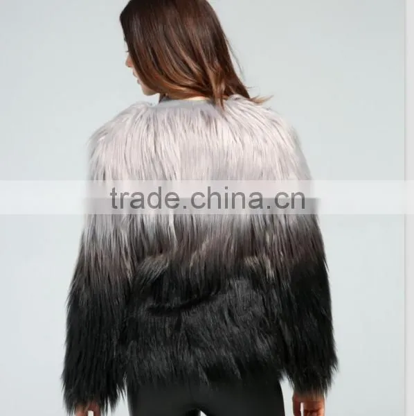 2017 Fake Fur New Autumn and Winter Women Fur Fur Coat Long Sleeves Women Sweater Coat photo-5