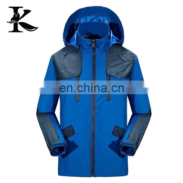 Mens Winter Breathable Waterproof Hiking Jacket With Pockets photo-2