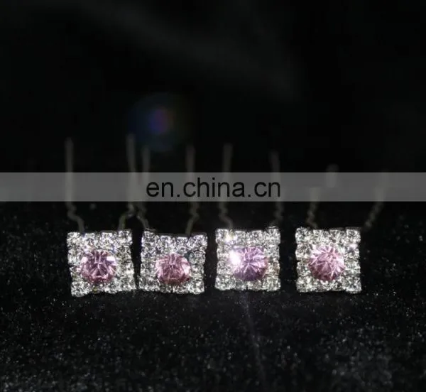 Silver Crystal Wedding Hairpins