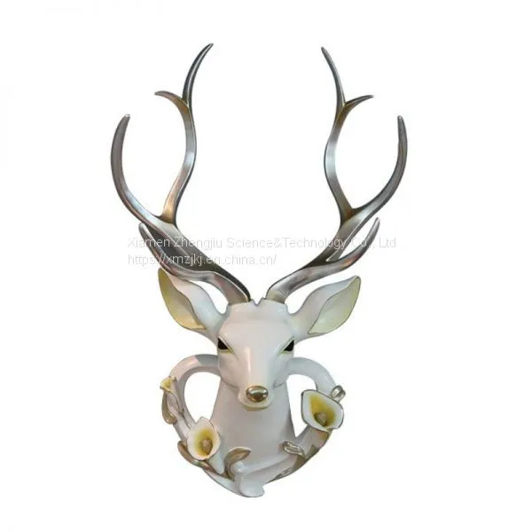 Home Decor Creative Products European-style Retro Imitation Animal Deer Head Wall Wall Wall Hanging Wall Decoration Resin Home Style Crafts photo-5