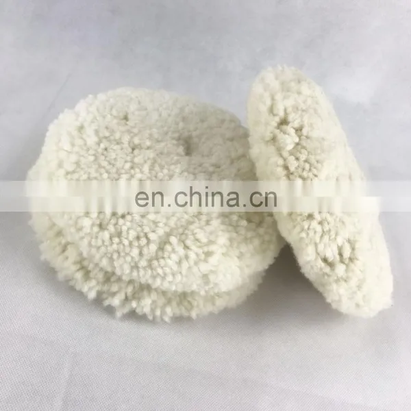 7 Inch 100% Wool Hook and Loop Polishing Pad Single Size and Double Size photo-4