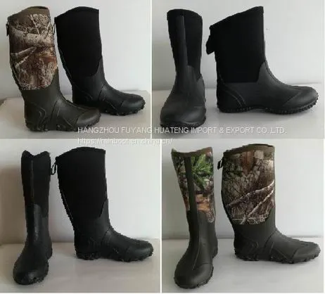 Man Camouflage Neoprene Boot, PVC/TPR/TPE Camo Neoprene Boots, Waterproof Male Neoprene Boots, Hunting Boots, Neoprene Camo Boot
