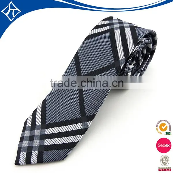 Tartan Narrow Neck Tie in Polyester photo-2