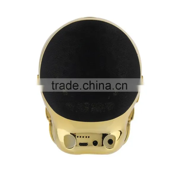 New Plastic Metallic SKULL Wireless Bluetooth Speaker Sunglass NFC Skull Speaker Mobile Subwoofer Multipurpose Speaker photo-3