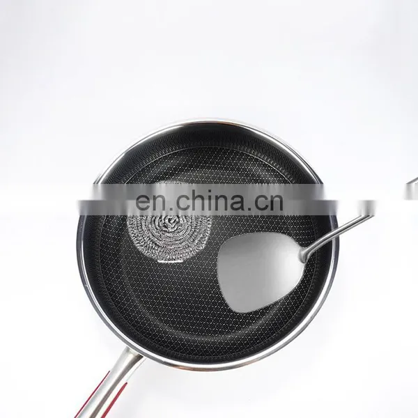 Scratch Proof Portable Multipurpose Round 28 Cm Non Stick Coating Egg Fryer Omelette Stainless Steel Pan photo-3