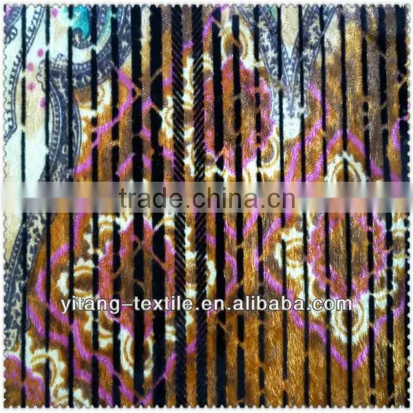 New Arrival Printed Velvet Flocking Fabric