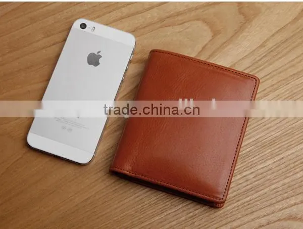 High Quality Vintage Style Genuine Leather Men's Bifold Wallet Small Wallet for Gifts photo-4
