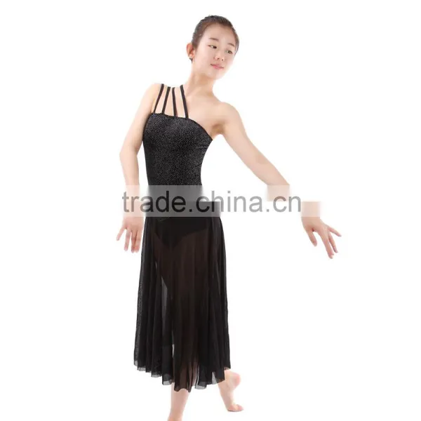 2016 Latest Fashionable Shiny Top Girls Long Latin Dance Performance Dress photo-5