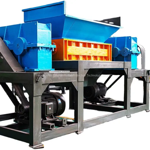 Customized Double Shaft Metal Shredder Crusher Machine for Crushing Rubber/plastic/ Car Shell photo-2