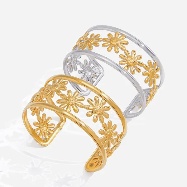 Factory Direct 18K Gold PVD Stainless Steel Bangle With 2-Year Color Retention photo-3