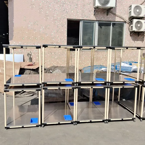 Lean Tube Turnover Cart, Flexible Assembly Line Side Trolley for Small Parts Transfer in Electronic Workshops photo-3