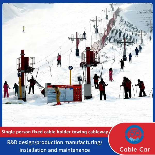 Reliable Single-Person Tow Fixed Grip Cableway Cable Car, Spots and Ski Areas and Parks-Chair Lift/T-Bar -Cableway