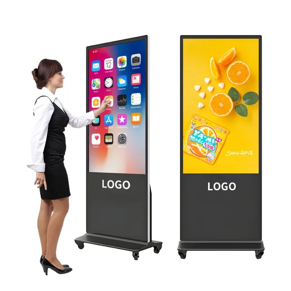 32 43 55 65 Inch Floor Standing Vertical Interactive Digital Signage Kiosk Touch Screen Advertising Display Digital Signage