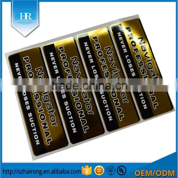 Glossy Waterproof Gold Embossed Foil Labels photo-2