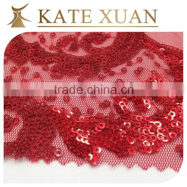 Hand Work Beads Beaded Embroidery Large Sequined Fabric photo-3