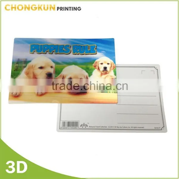 Hot Sale Creative Souvenir Printed 3D Lenticular Postcard photo-3