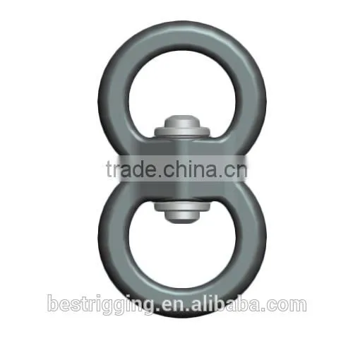 China Supplier Stainless Steel Colorful Double Metal Snap Swivel Hook,Silver Sailboat Double Round Eye photo-3