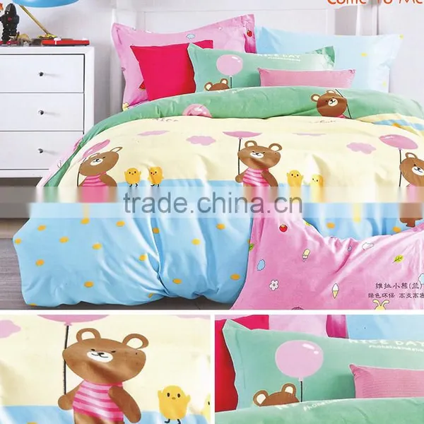 100% Cotton Cartoon Bedding Set, 3 D Cartoon Style 4 PCS photo-2