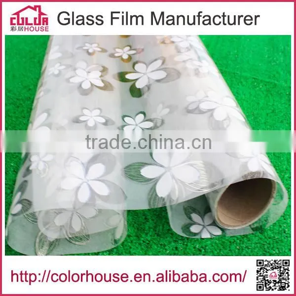 Floral Patteren Vinyl Adhesive Temporary Window Film photo-2
