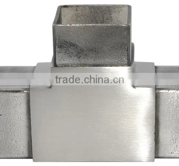 Handrail Crossbar Stainless Steel 40*40mm 4 Way Pipe Square Tube Connectors photo-2