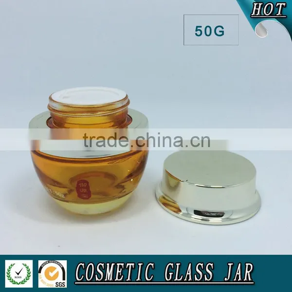 50ml Coloured Cream Glass Jar photo-4