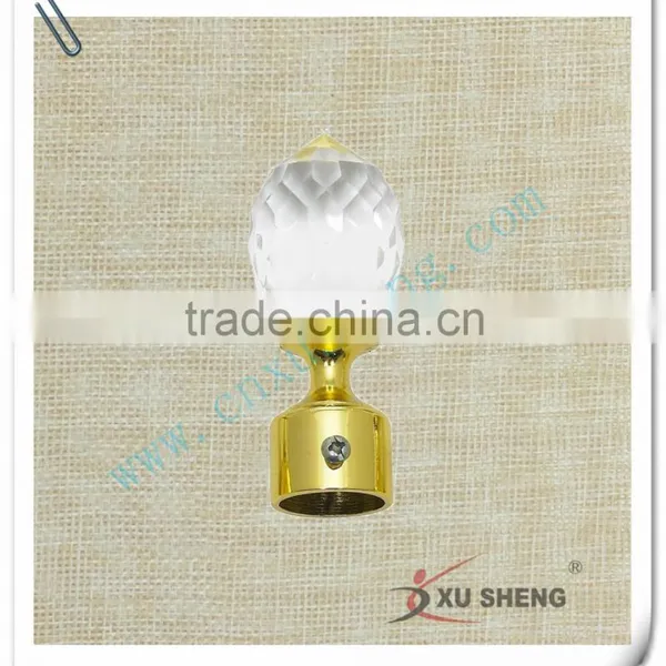 Hot Sell Curtain Rod Crystal Curtain Finial 25-28mm photo-4