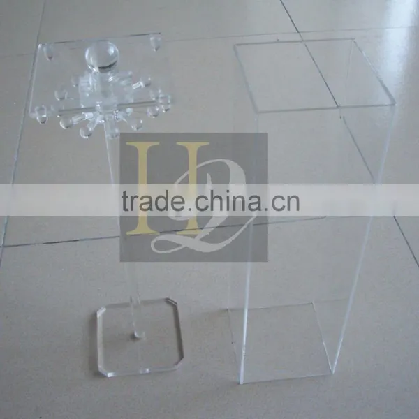 China Supplier Transparent Acrylic Necklace Display Holder With Cover photo-2